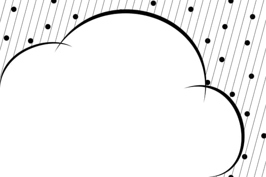 Rain and cloud background black and white art line and copy space, vector illustration abstract background no people