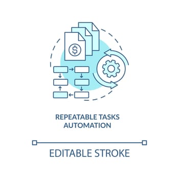 Repeatable tasks automation turquoise concept icon