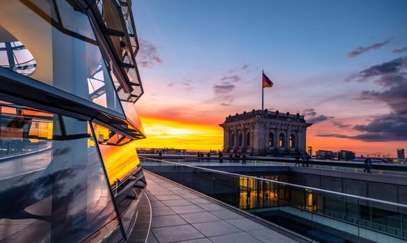 Beautiful architecture of Reichstag