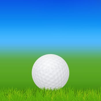 Golf background - ball on grass