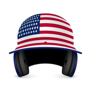 Patriotic baseball helmet - US flag