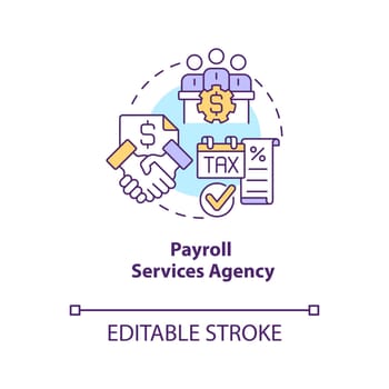 Payroll services agency concept icon