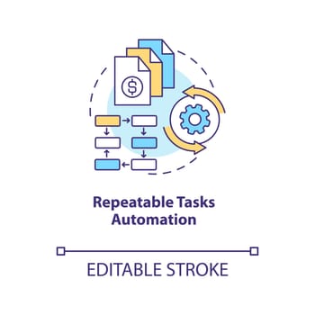 Repeatable tasks automation concept icon