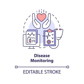 Disease monitoring concept icon