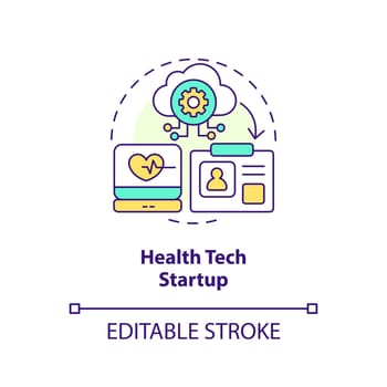 Health tech startup concept icon