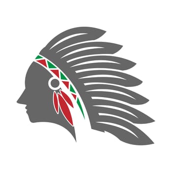 Native American icon logo design
