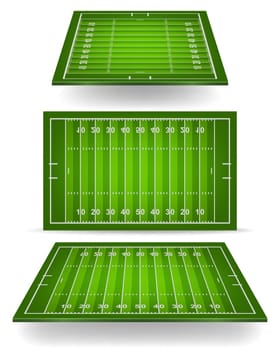 American football field with perspective
