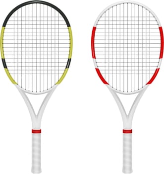 Two tennis combinated rackets