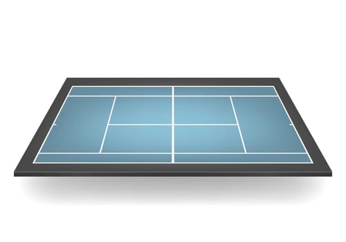 Vector 3d combinated tennis court