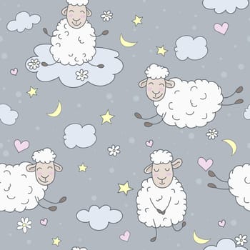 Sheep on clouds