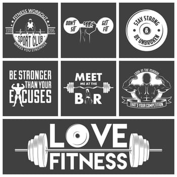 Fitness icons vector set.