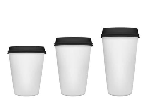 Paper coffee cup set