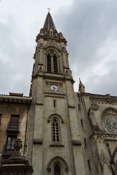 Saint James cathedral in the spanish city Bilbao, Spain.