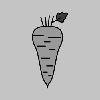 Parsnip root isolated vector icon. Vegetable sign