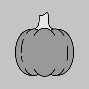 Pumpkin isolated vector icon. Vegetable sign