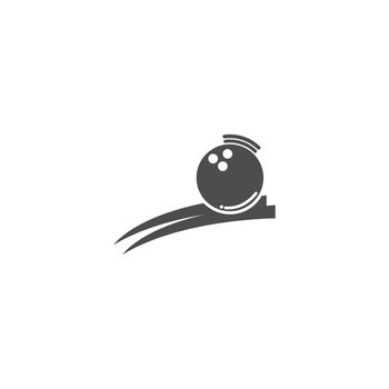 Bowling icon logo vector