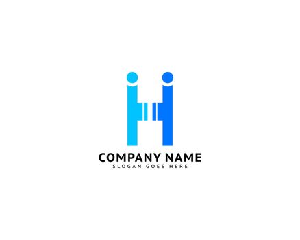 Letter H Human People Creative Logo Design