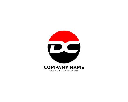 Initial Letter DC Logo Design Template