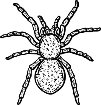Spider Animal Coloring Page for Adults