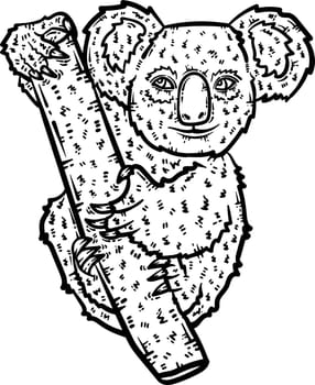 Koala Animal Coloring Page for Adults