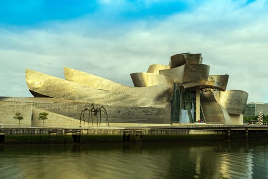 Guggenheim Museum in Bilbao, Basque Country, Spain. museum modern art.