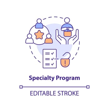 Specialty program concept icon