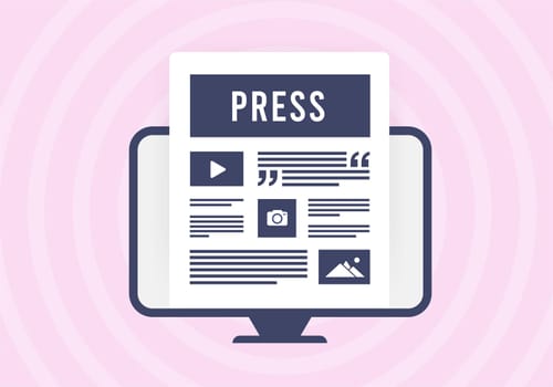 Press release and news publication in mass media concept. Tap wider audience with online press media and tabloid headlines. Enhance your content with journalistic design element