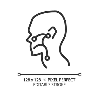 Ear, nose and throat pixel perfect linear icon