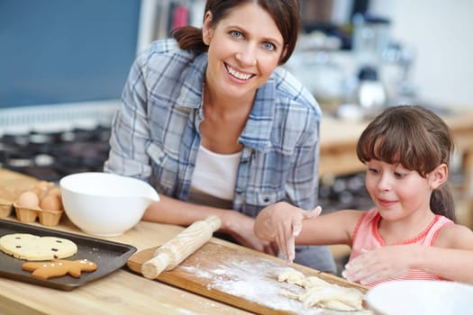 All you knead is love. a mother and daughter baking together
