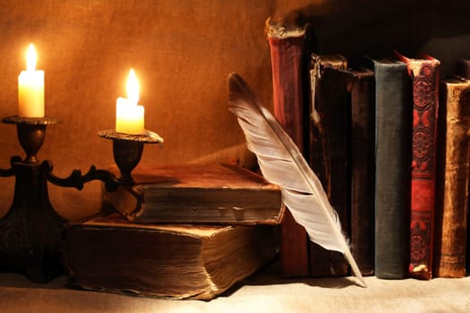 Old Books And Candles