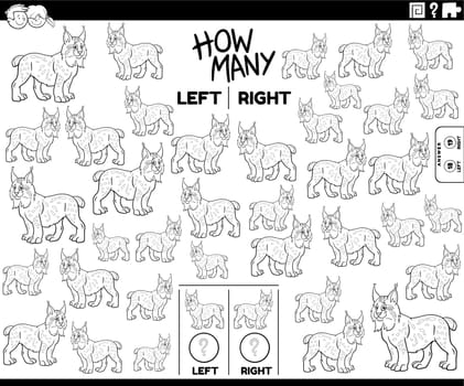 count pictures of lynx wild animal coloring page