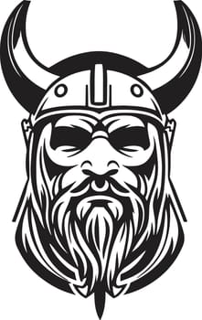 Amazing and powerful viking emblem art vector