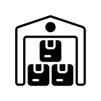 storage warehouse icon, to store the stock of goods.