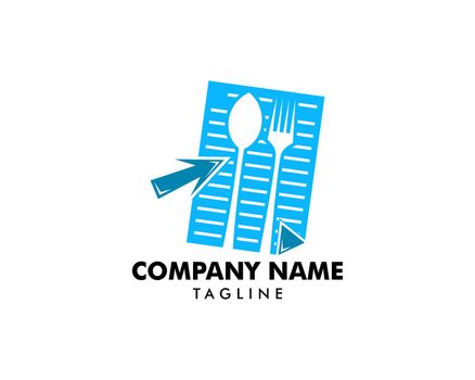 Online recipes logo design element, Food logo