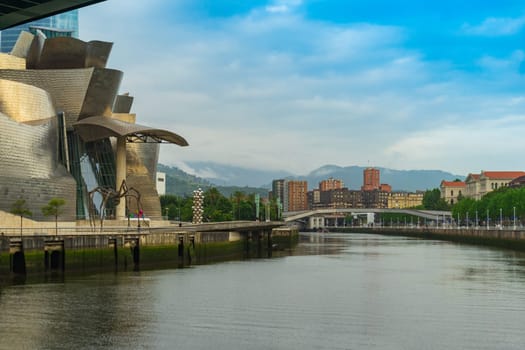 12.06.2022 - Bilbao, Spain: Guggenheim Museum in Bilbao, Basque Country, Spain. museum modern art.
