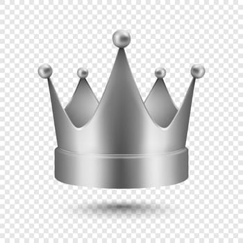 Vector 3d Realistic Silver Crown Icon Closeup Isolated. Yellow Metallic Crown Design Template. Gold Royal King Crown. Symbol of Imperial Power. Luxury, Wealth and Power. Front View