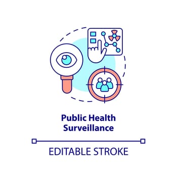 Public health surveillance concept icon