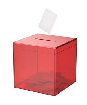 Ballot box with voting paper