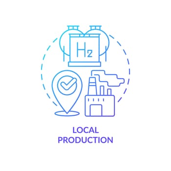 Local industry blue gradient concept icon