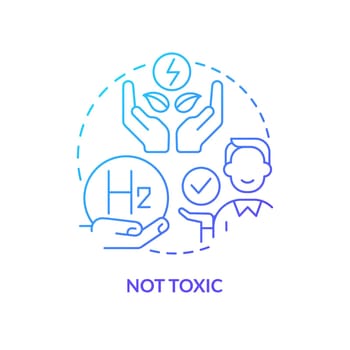 Non toxic fuel blue gradient concept icon