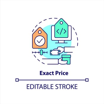 Exact price concept icon