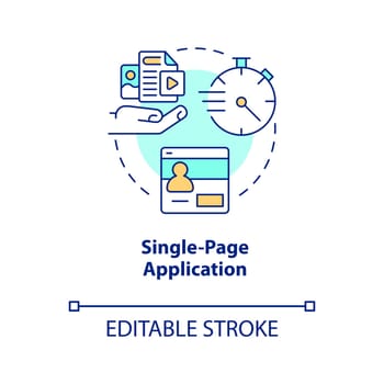 Single page application concept icon