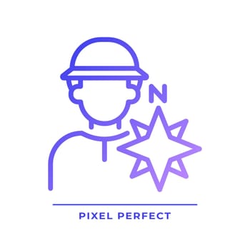 Explorer pixel perfect gradient linear vector icon