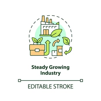 Steady growing industry concept icon