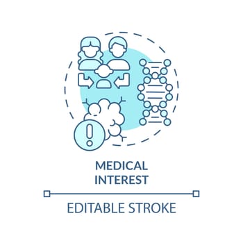 Medical interest blue concept icon