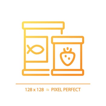 Canned goods pixel perfect gradient linear vector icon