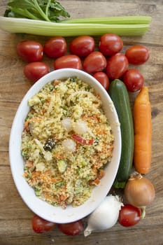 couscous and vegetable salad