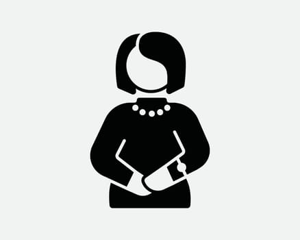 Formal Woman Standing Icon