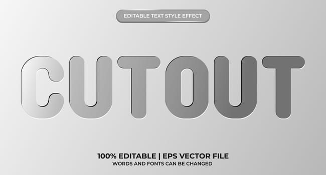 Cutout text effect with editable font style