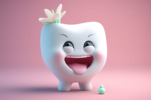 toothpaste tooth healthy doctor template treatment dental molar smile child illustration smiling hygiene dentist funny kid care realistic blue dentistry. Generative AI.